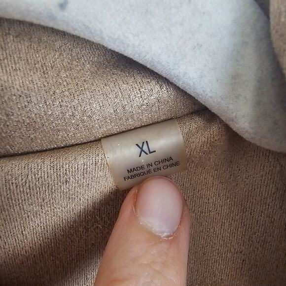 T Tahari Coat T Tahari Jacket Faux Leather Jacket Women XL Tan Belted Jacket - Picture 8 of 10